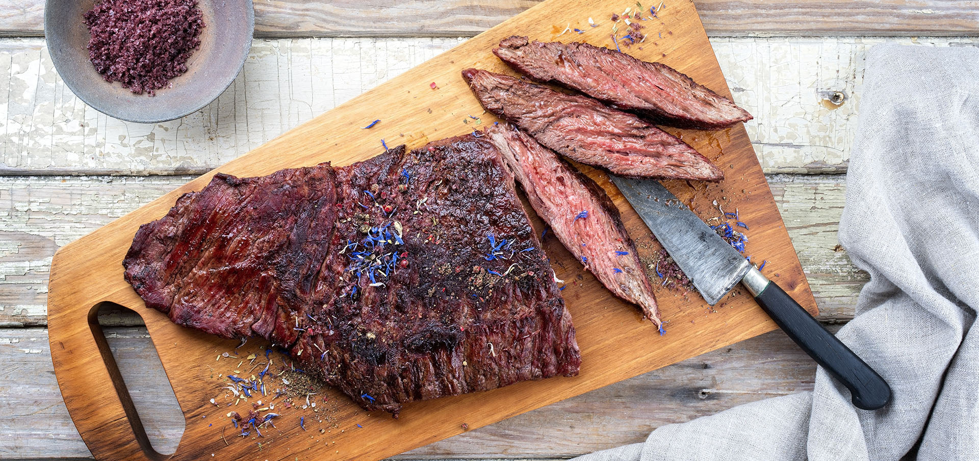 Wagyu Bavette (Sirloin Flap) w Red Wine Salt RCRanch