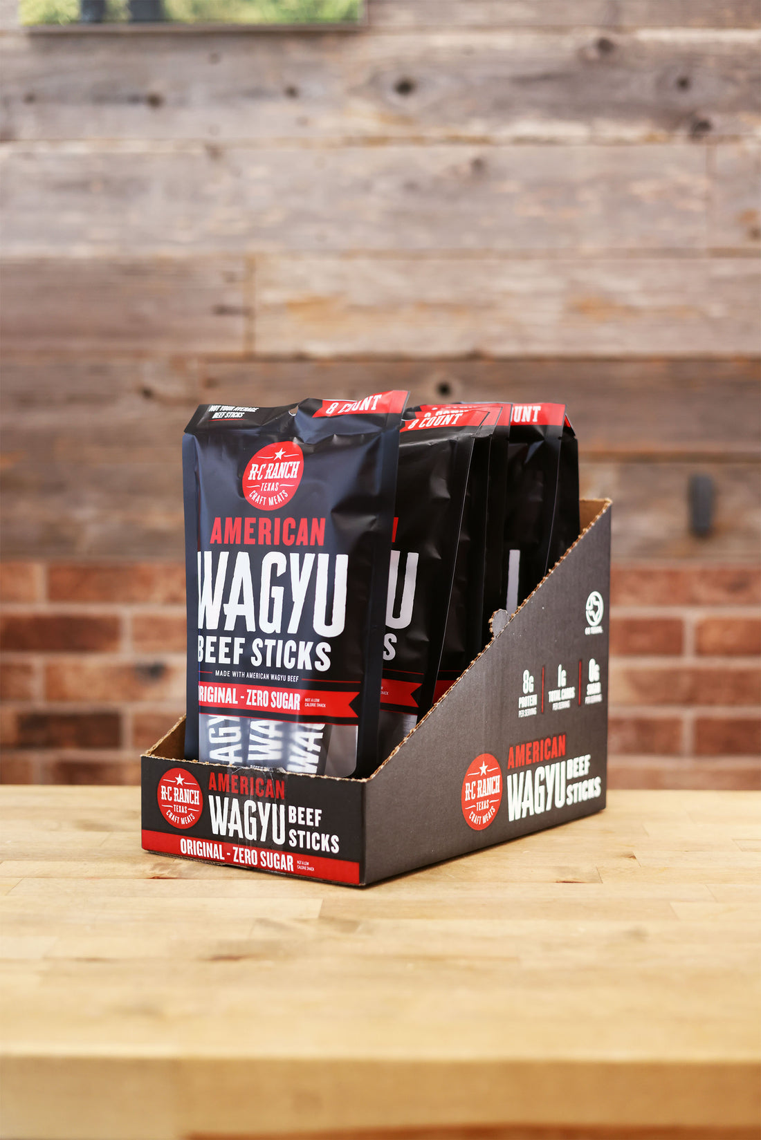 Wagyu Beef Stick - Single Beef Stick Zero Sugar 8ct - 1oz