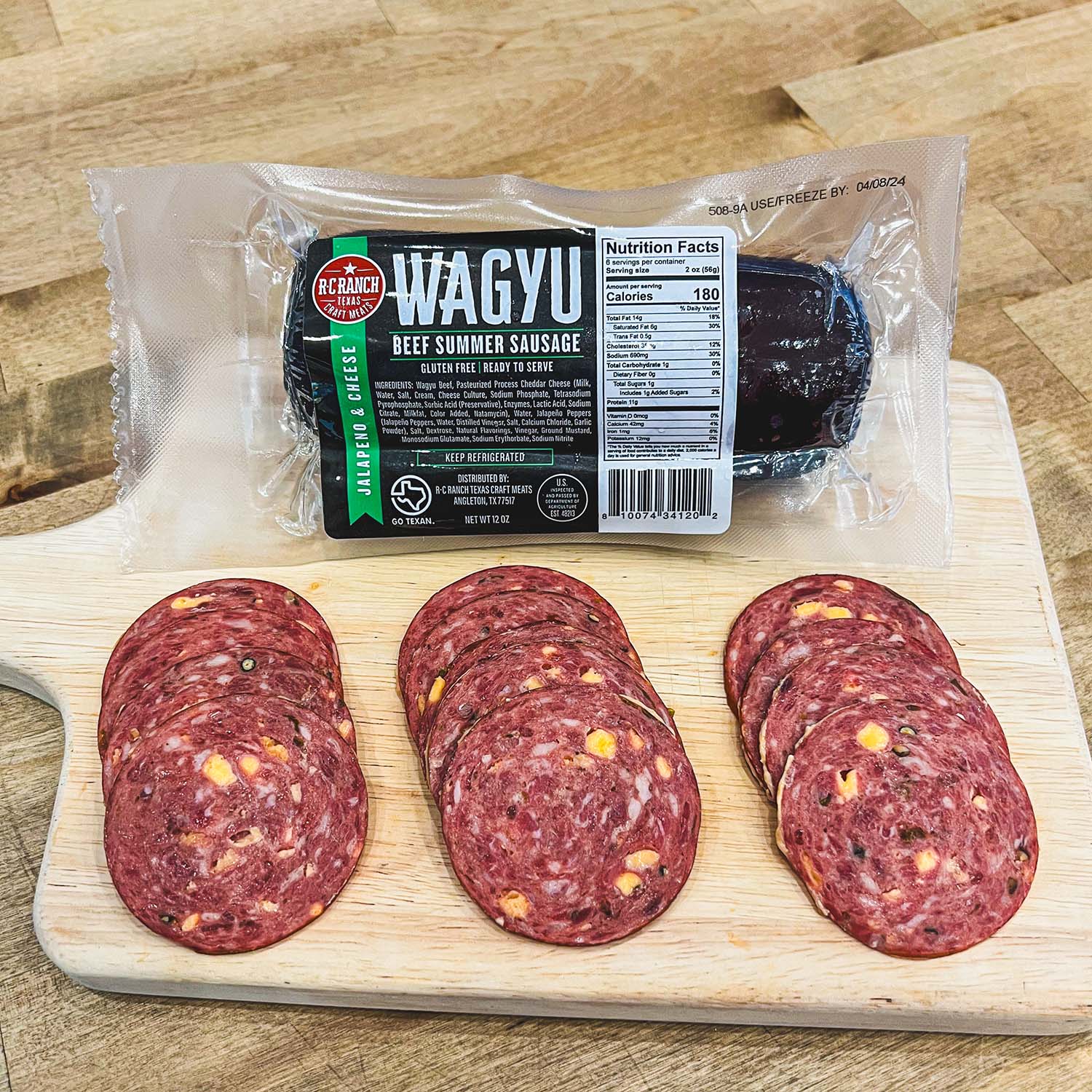 Wagyu Jalapeño Cheese Summer Sausage RCRanch